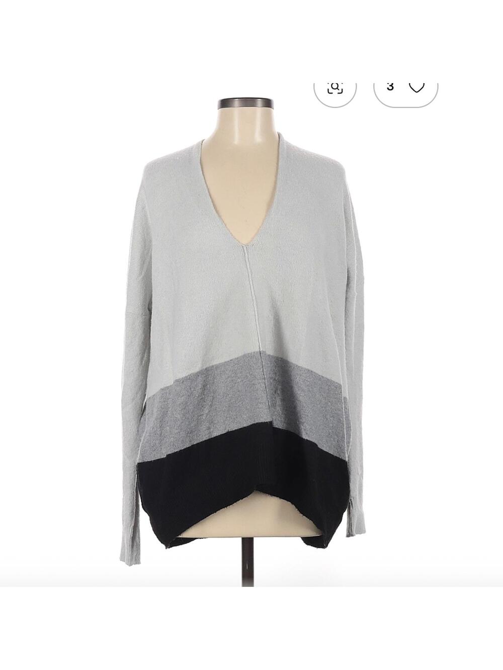 White House Black Market Colorblock Pullover Sweater Size Medium